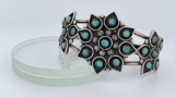 Zuni Sterling Silver Turquoise Bracelet