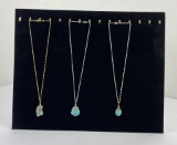 Group of Turquoise Wire Wrapped Necklaces