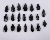 Obsidian Indian Arrowheads