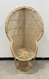 Mid Century Wicker Peacock Chair