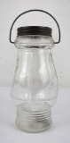 Antique Glass Skaters Lantern Candy Container