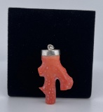 Sterling Silver Chinese Branch Coral Pendant