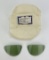 WW2 Set of AN6530 Green Glass Goggle Lenses