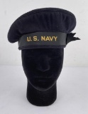 Named WW2 US Navy Flat Cap Hat