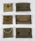 WW2 Lot of 6 Small Arms Cloth Spare Parts Pouches