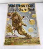 WW2 Careless Talk Got There First Poster