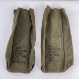 WW2 Metallic Ammo Clip Catching Bags