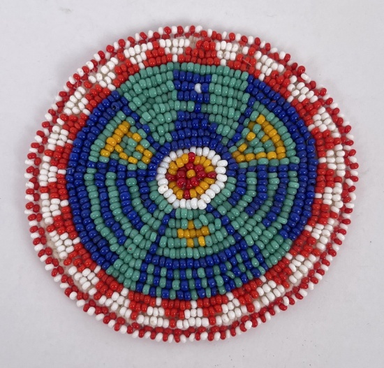 Native American Indian Beaded Rosette