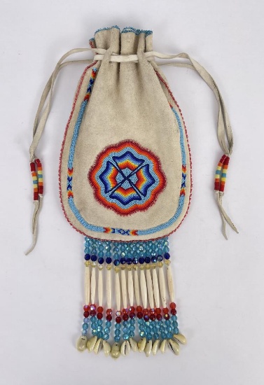 Plains Native American Indian Beaded Bag