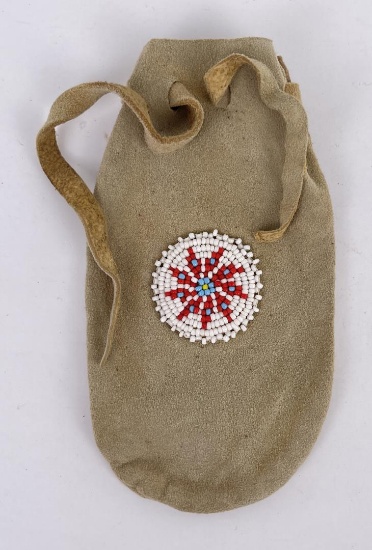 Plains Native American Indian Beaded Bag