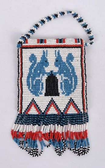 Native American Indian Loom Beaded Bag