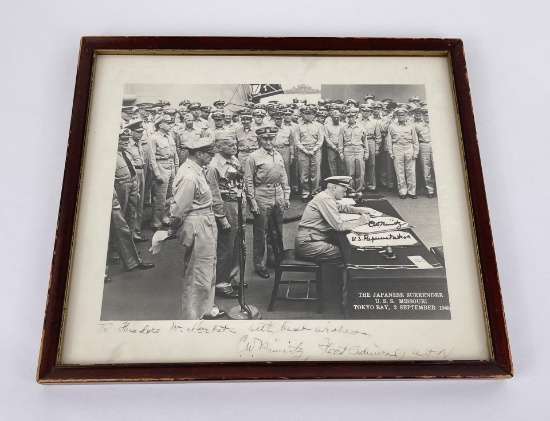 WW2 CW Nimitz Japanese Surrender Signed Photo
