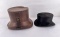 Antique Victorian Top Hat in Leather Case