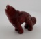 Zuni Carved Coral Wolf Fetish