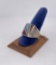 Zuni Turquoise Coral Inlaid Ring