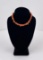 Orange Branch Coral Necklace