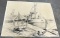 Albert Adams Harbor Watercolor Painting