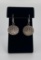 Zuni Sterling Silver Sunface Kachina Earrings