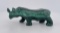 African Malachite Rhino Carving