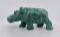 African Malachite Hippo Carving