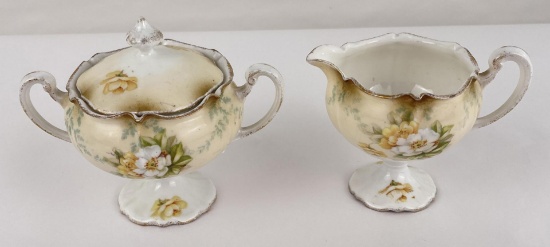 Porcelain RS Prussia Creamer and Sugar