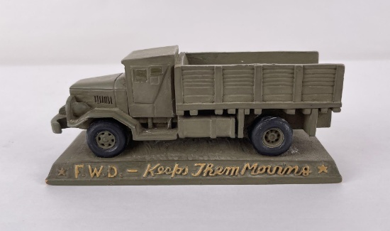 WW2 Trench Art GMC Truck Paperweight