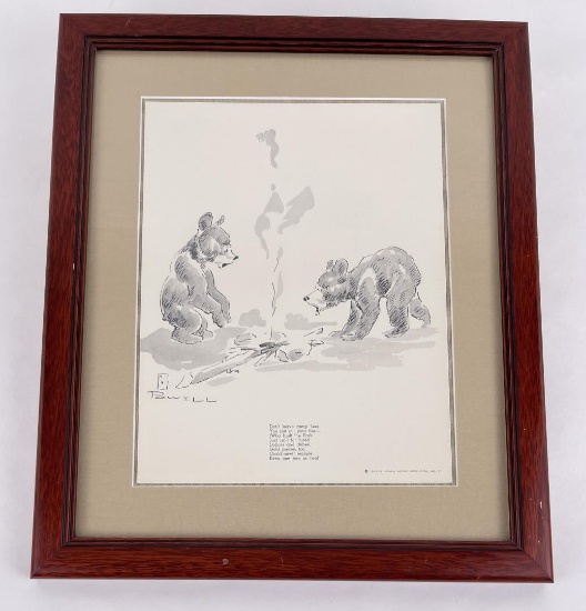 Ace Powell Montana Camp Fire Print