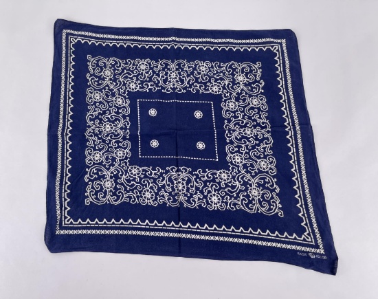 Antique Fast Color Cowboy Bandana Elephant