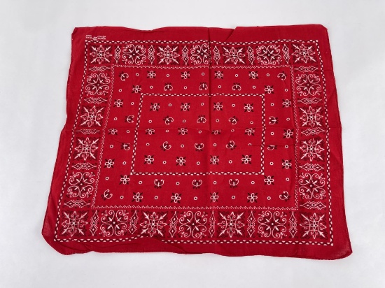 Antique Fast Color Cowboy Bandana Elephant