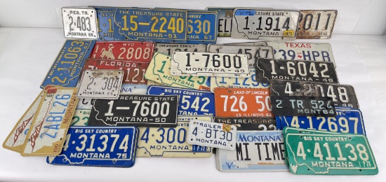 Collection of Montana License Plates