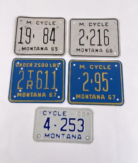 Collection of Montana Motorcycle License Plates
