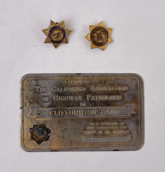 California Highway Patrol Courtesy Card and Badges