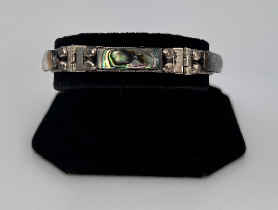 Taxco Mexico Abalone Sterling Link Bracelet