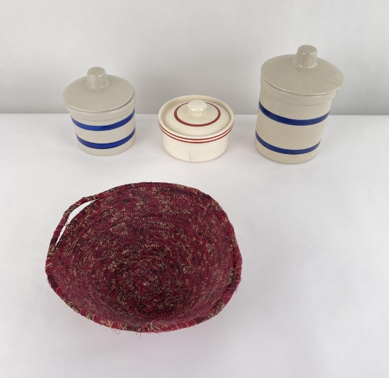 Roseville T.G. Green Kitchen Pottery Lot