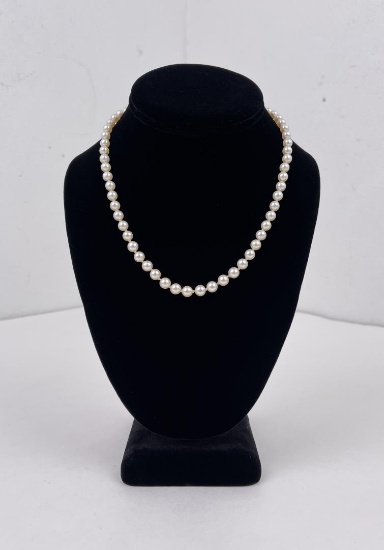 Cultured Pearl Sterling Silver Necklace