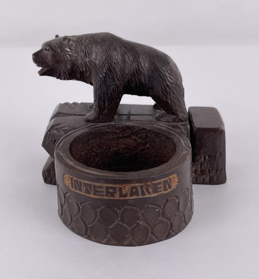 Black Forest German Carved Wood Bear