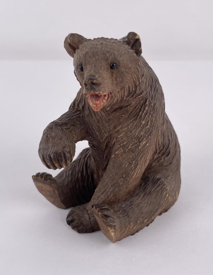 Black Forest German Carved Wood Bear