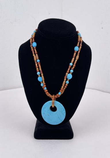 Southwest Turquoise Howlite Necklace