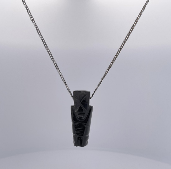 Mexican Aztec Obsidian Necklace