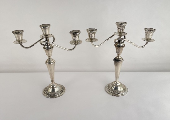 Sterling Silver Candelabra Candlesticks