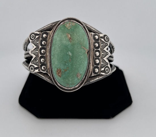 Navajo Sterling Silver Turquoise Bracelet