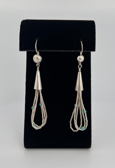 Navajo Liquid Sterling Silver Earrings