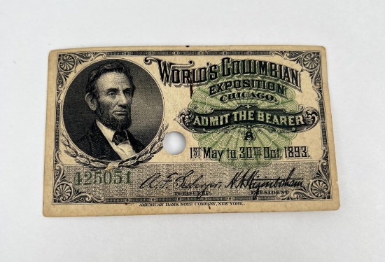World's Columbian Exposition Ticket