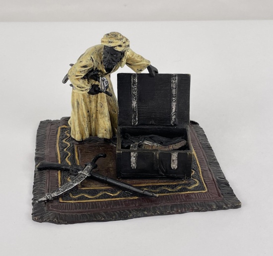 Franz Bergman Cold Painted Bronze Merchant