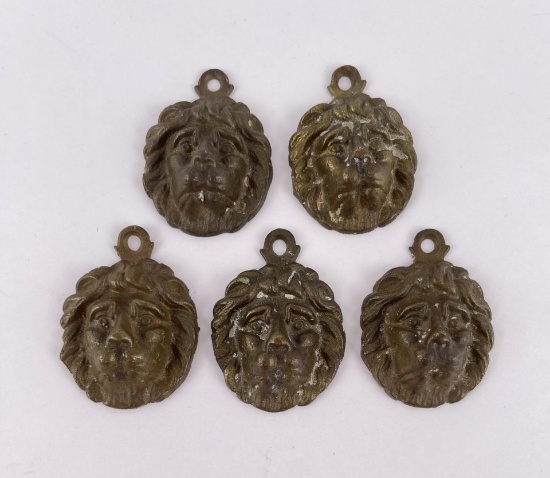 Group of Brass Lion Accents