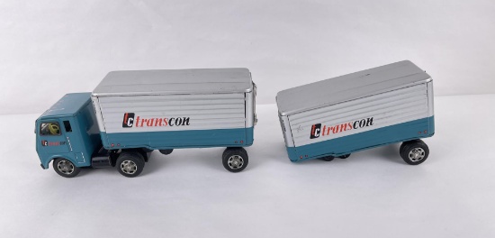Japanese Tin Transcon Semi Truck Toy