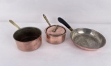 Collection of Antique Copper Cookware