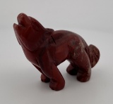 Zuni Carved Coral Wolf Fetish