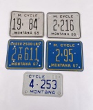 Collection of Montana Motorcycle License Plates