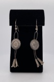 Navajo Sterling Silver Concho Earrings
